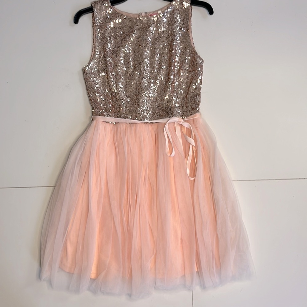 LIGHT PINK SEQIUN TOOL DRESS